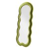 Sametově zelené nástěnné zrcadlo Miki 60X4X160 cm
