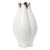 Bílá keramická váza Potter 21x32 cm