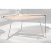 Přírodní kulatý konferenční stolek Elegance 80 cm