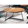 Přírodní kulatý konferenční stolek Elegance 80 cm