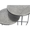 2 dílný set stříbrných konferenčních stolků Elements Crocodile 60 cm