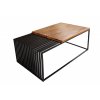 Přírodní sheesham konferenční stolek Architecture 100 cm