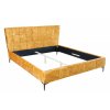 Hořčicová sametová postel Boutique 180x200 cm