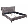 Tmavě šedá sametová postel Boutique 160x200 cm