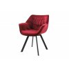Červená sametová židle The Dutch Comfort