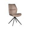 LABEL51 Dining chair Comfy - Taupe - Micro Suede - Zwart Onderstel