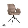 LABEL51 Dining chair Mellow - Taupe - Micro Suede