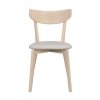Béžovo-šedá židle Ami s bělenými dubovými nohami