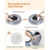 Šedý plyšový pelech Donut 80 cm