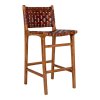 Barová židle Borg hnědá/teakové dřevo