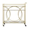 Zlatý servírovací vozík Mauro Ferretti Farao 80x40x80 cm