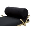 Sametová lavice Mauro Ferretti Ribar 112,5x49x53 cm, zlatá/černá