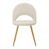 Set 2 ks jídelních židlí Mauro Ferretti Roga, 52x48x78 cm, krémová/zlatá