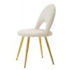 Set 2 ks jídelních židlí Mauro Ferretti Roga, 52x48x78 cm, krémová/zlatá