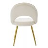 Set 2 ks jídelních židlí Mauro Ferretti Roga, 52x48x78 cm, krémová/zlatá
