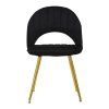 Set 2 ks jídelních židlí Mauro Ferretti Roga, 52x48x78 cm, černá/zlatá