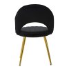 Set 2 ks jídelních židlí Mauro Ferretti Roga, 52x48x78 cm, černá/zlatá
