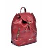 Červený kožený batoh Anna Luchini Lerno