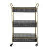Servírovací vozík Mauro Ferretti Ulia 56x37x81 cm, zlatá/černá