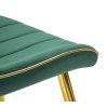 Set 2 ks sametových židlí Mauro Ferretti Tarbea 51x59x79 cm, zelená/zlatá