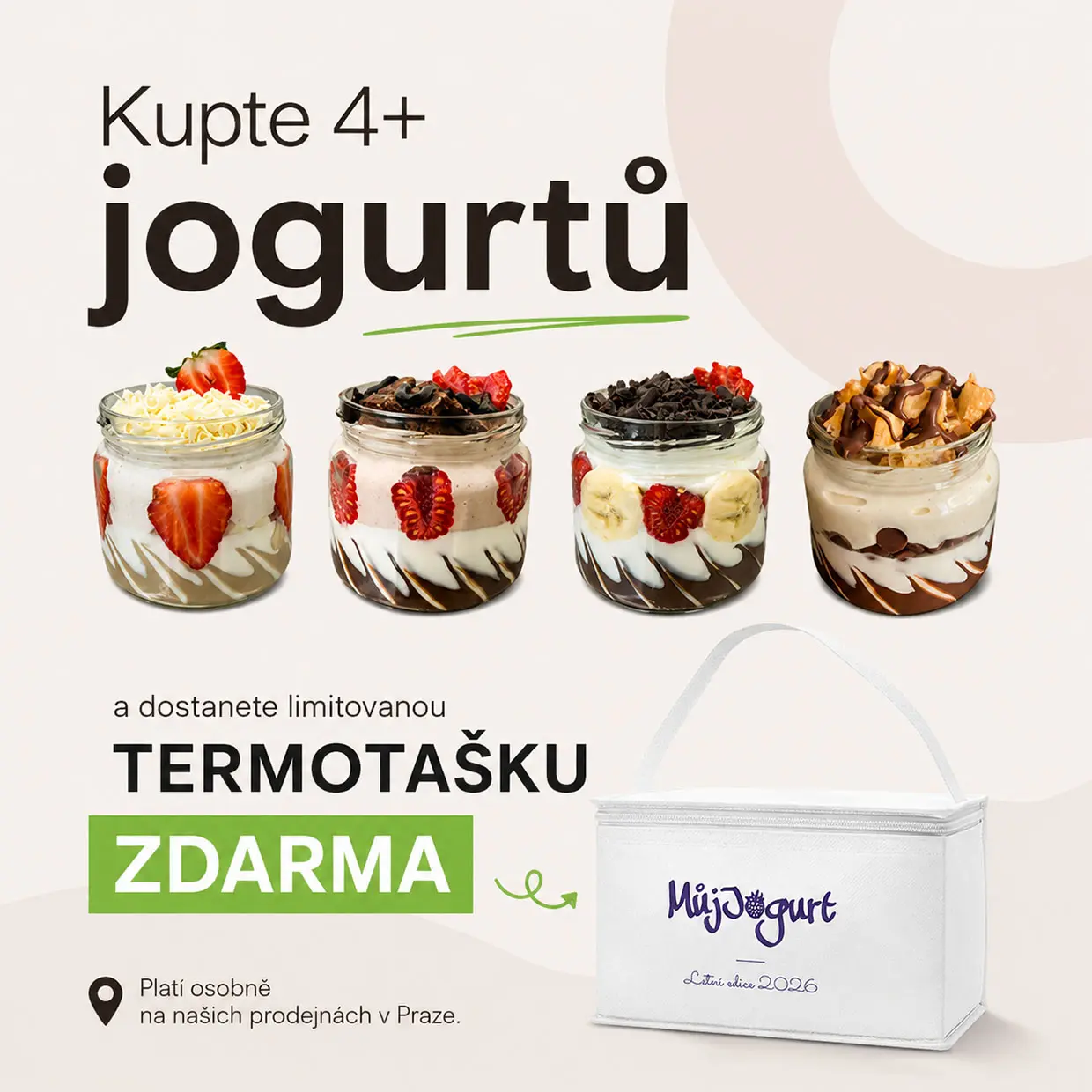 Kúpte 4 a viac jogurtov a dostanete limitovanú termotašku zadarmo