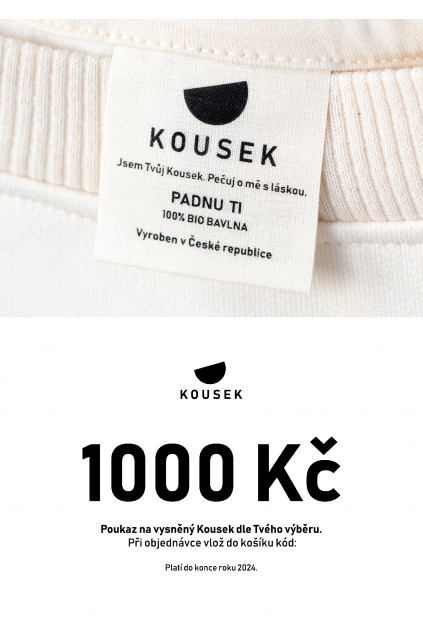 KOUSEK dárkový poukaz 1000