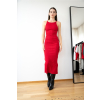 KOUSEK bodycon midi šaty červené