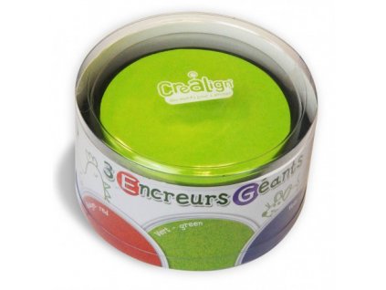 pack 3 encreurs geants ronds rouge vert violet