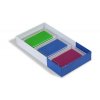 pack 3 encreurs vert bleu rose avec boite de rangement1