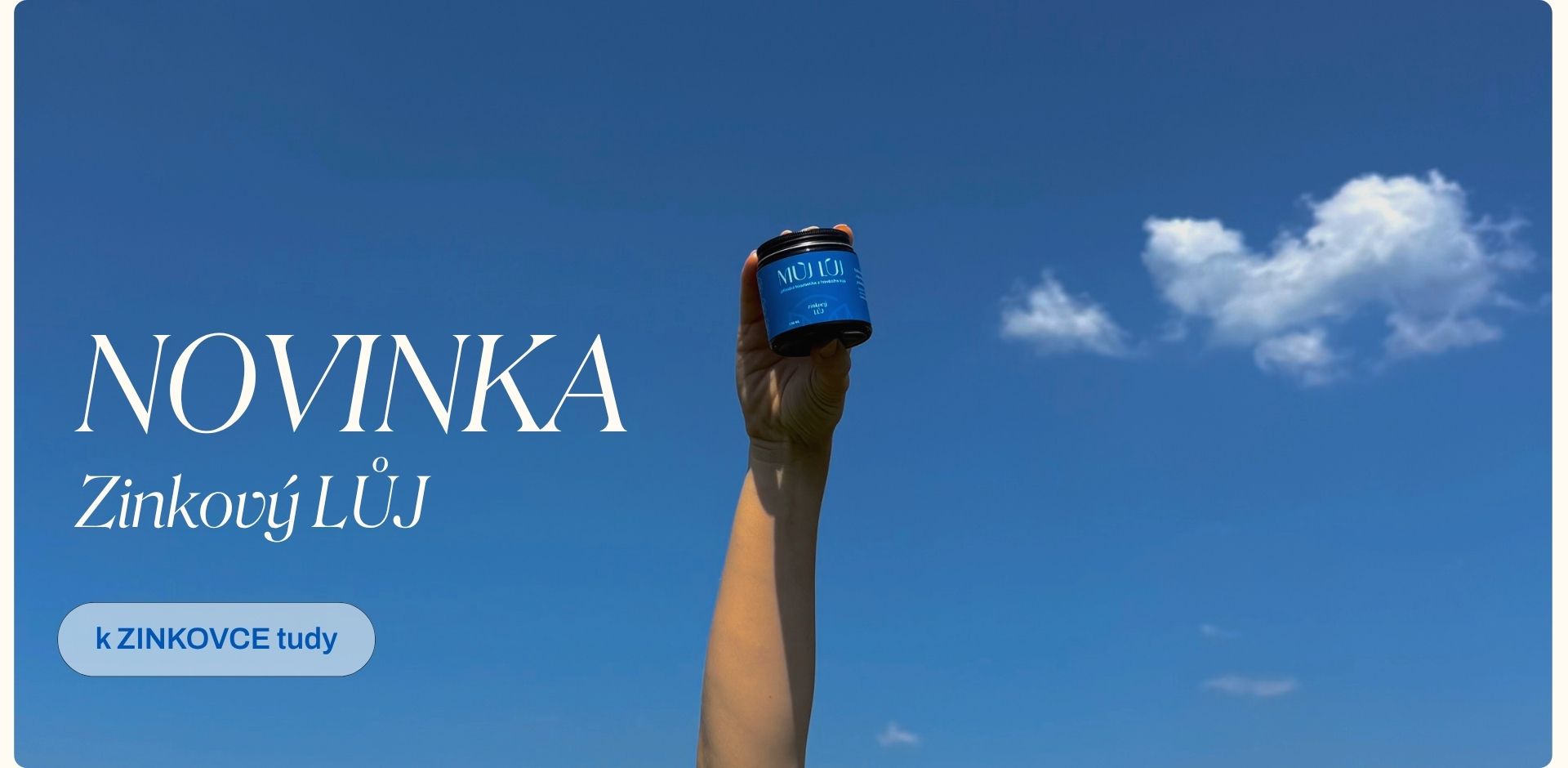 Zinková mast z hovězího loje v přírodním složení pro zklidnění podrážděné pokožky.