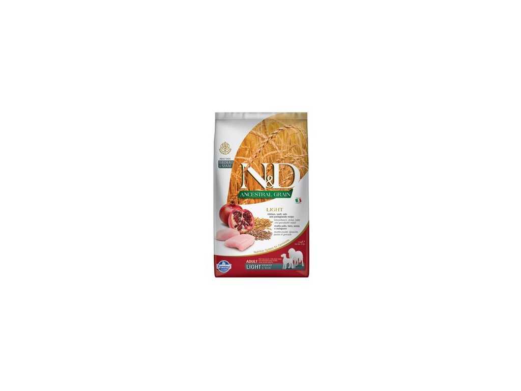 N&D LG DOG Light M/L Chicken&Pomegranate 2,5kg
