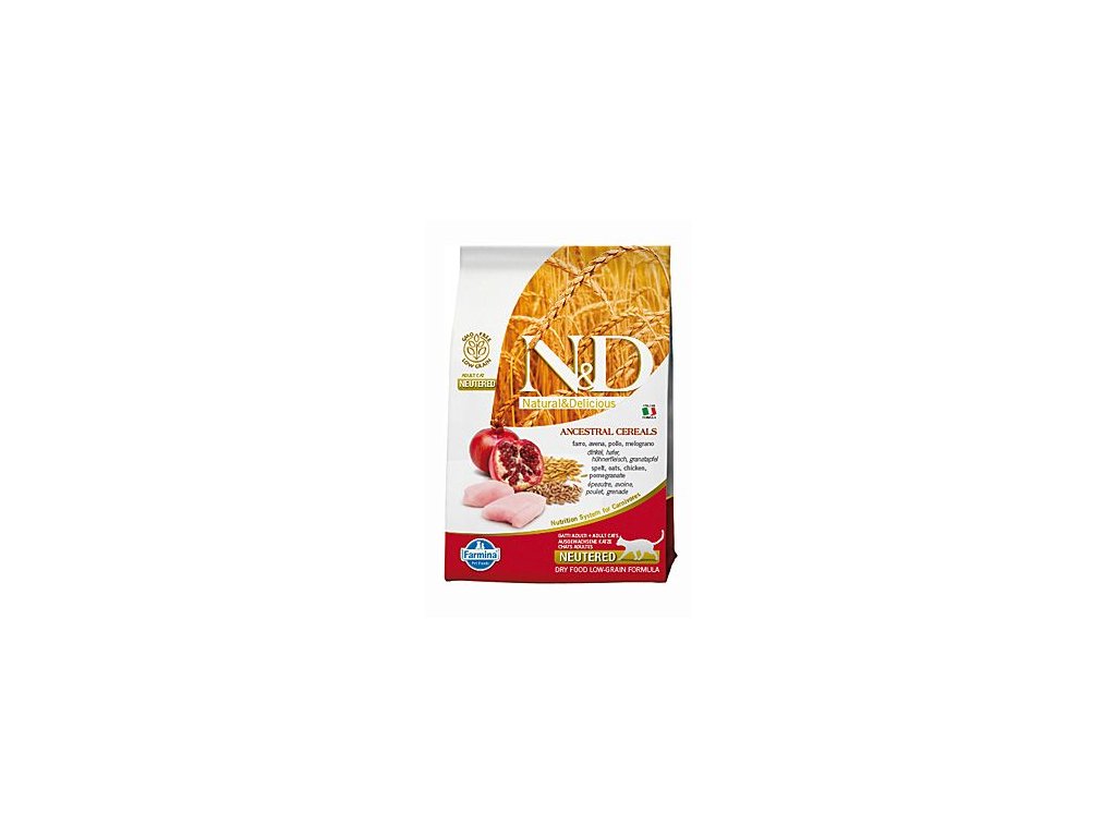N&D LG CAT Neutered Chicken & Pomegranate 300g
