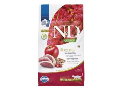N&D Quinoa CAT Hairball Duck & Cranberry 300g