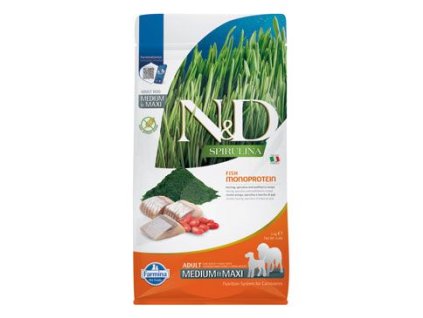 N&D SPIRULINA DOG Adult M/L Herring & Wolfberry 2kg