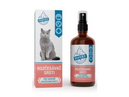 Rozčesávač srsti pro kočky TOPVET 100ml