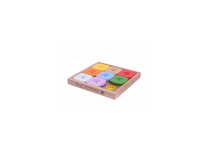 Dřevěný hlavolam Sudoku Expert Rainbow/obtížnost 3