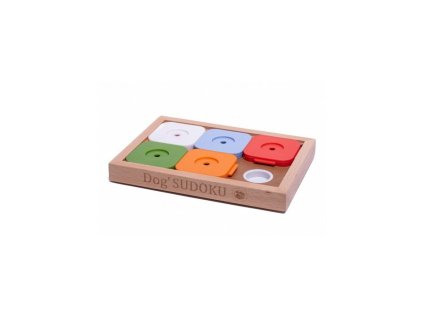 Dřevěný hlavolam Sudoku Advanced Color od My Intelligent Dogs/obtížnost 2