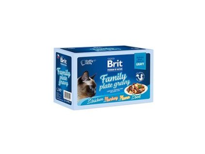 Brit Premium Cat D Fillets in Gravy Family Plate 1020g