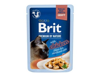 Brit Premium Cat D Fillets Gravy Chick Sterilised 85g