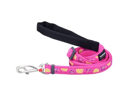 Red Dingo vodítko – Hibiscus Hot Pink – 12 mm x 1,8 m