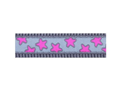 Vodítko RD přep. 12 mm x 2 m - Hot Pink Stars on Grey