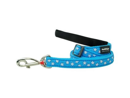 Red Dingo vodítko – Stars White – 15 mm x 1,8 m