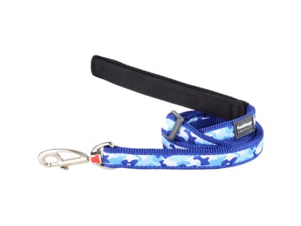 Red Dingo vodítko – Camouflage Navy – 15 mm x 1,8 m