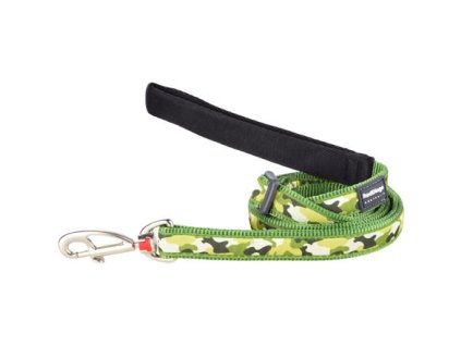 Red Dingo vodítko – Camouflage Green – 15 mm x 1,8 m