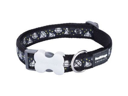 Red Dingo obojek – Diamond Black – 20 mm x 30-47 cm