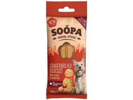 Soopa Dentální tyčinky Gingerbread Biscuit 100 g