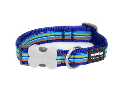 Red Dingo obojek – Horizontal Stripes Navy – 15 mm x 24-36 cm