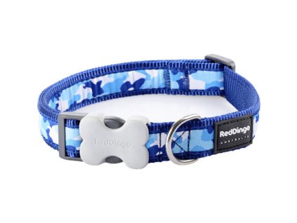 Red Dingo obojek – Camouflage Navy – 20 mm x 30-47 cm