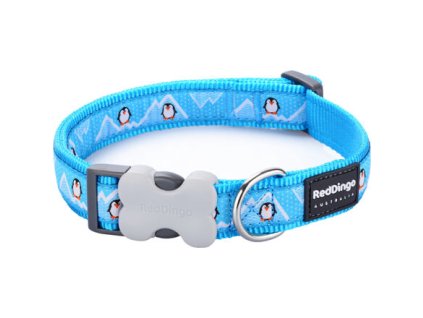 Red Dingo obojek – Penguin Turquoise – 12 mm x 20-32 cm