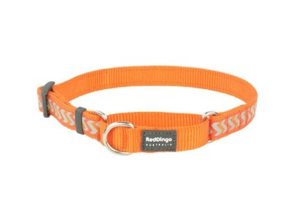 Red Dingo obojek polostahovací reflexní – Ziggy Orange – 20 mm x 30-44 cm